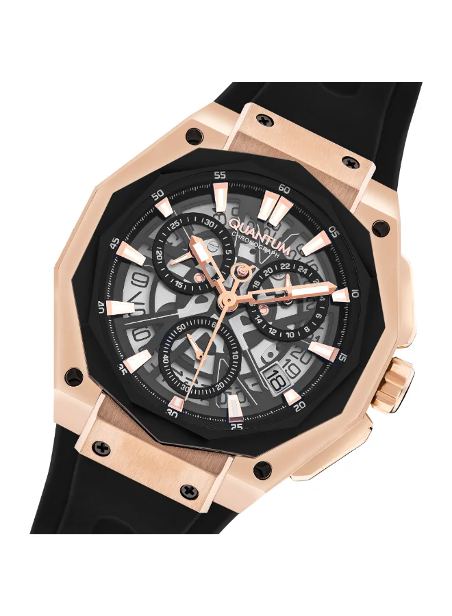 Quantum Men's Silicone Chronograph Watch HNG1097.851 - 47 mm